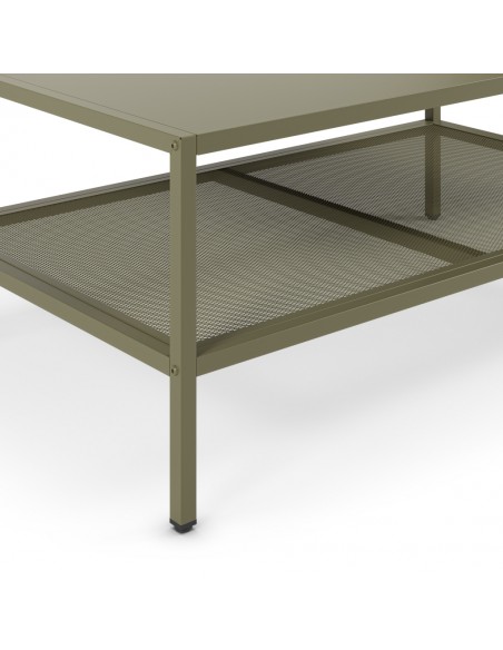 Mesa de centro em metal minimalista FAYNA cor verde 100x40 cm