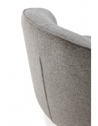 Poltrona EDNA de design orgânico em cor cinza.