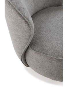 Poltrona EDNA de design orgânico em cor cinza. 2