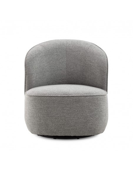 Poltrona EDNA de design orgânico em cor cinza.