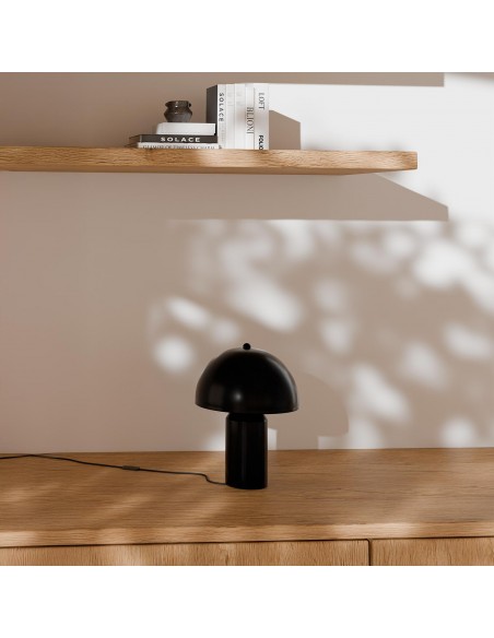 Lámpara de sobremesa PRUNA 25 metal negro mate.