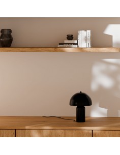 Candeeiro de mesa COGUMELO 25 em metal preto fosco. 2