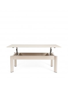 Mesa de centro ROLAND com tampo elevatório, travertino/bege 2