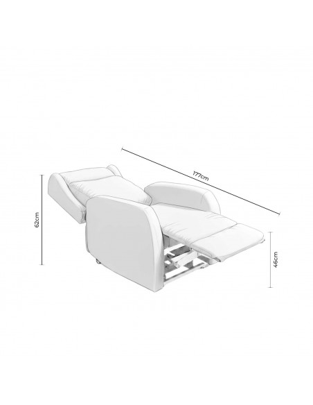 Cadeira SAORI Power Lift com 1 Motor Cinza Claro