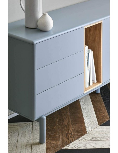 TEULAT APARADOR CORVO 180x40, CINZA PÉROLA