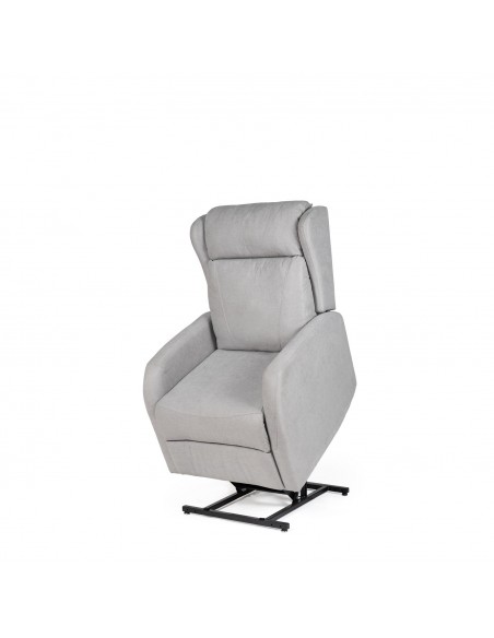 Sillón Power Lift 2 motores y muelles ensacados SAORI gris claro