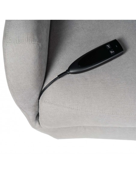Sillón Power Lift 2 motores y muelles ensacados SAORI gris claro