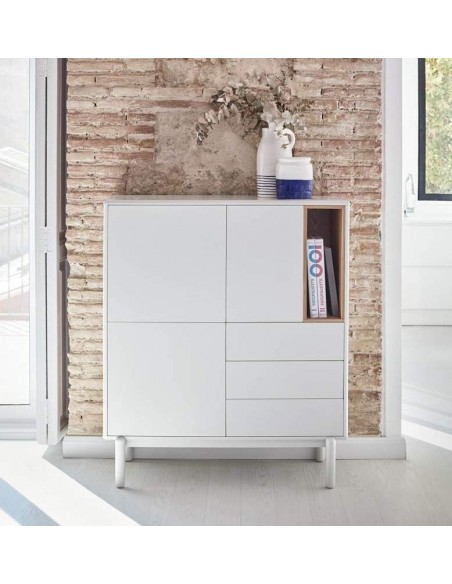 TEULAT MUEBLE AUXILIAR CORVO 100X40, CREMA