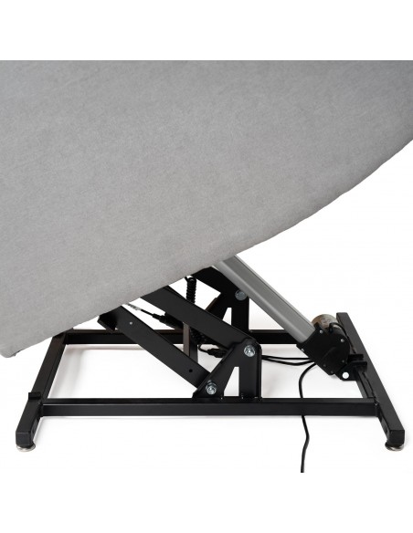 Poltrona Power Lift com 2 Motores e molas ensacadas SAORI Cinza Claro