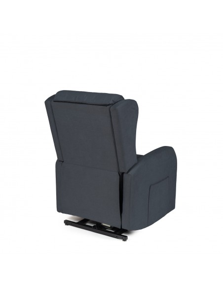 Poltrona Power Lift com 2 Motores e molas ensacadas SAORI Cinza escuro