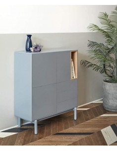 TEULAT ARMÁRIO AUXILIAR CORVO 180X40, CINZA PÉROLA 2