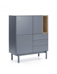 TEULAT ARMÁRIO AUXILIAR CORVO 180X40, CINZA PÉROLA