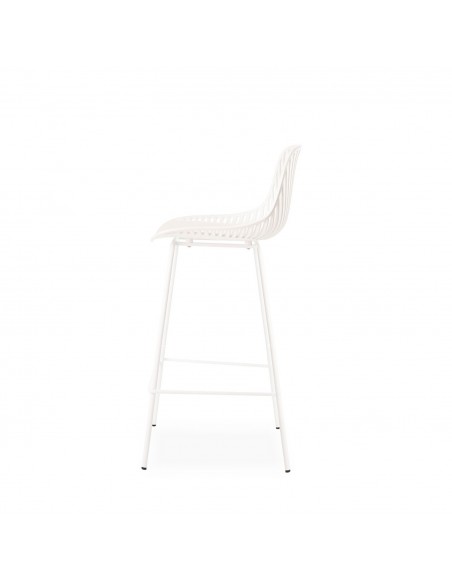 Taburete alto CASPER 75 cm, polipropileno y patas de metal