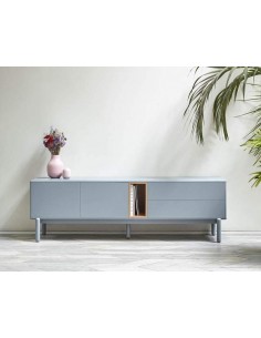 TEULAT MUEBLE TV CORVO 180, GRIS PERLA 2