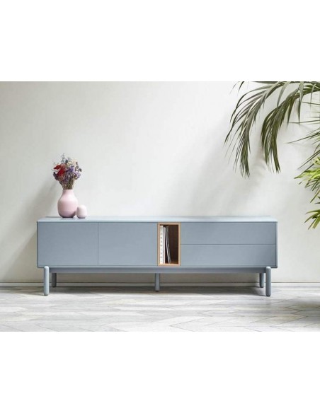 TEULAT RACK PARA TV CORVO 180, CINZA PÉROLA