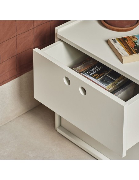 Teulat WALLY mesita de noche 40X42 MDF crema