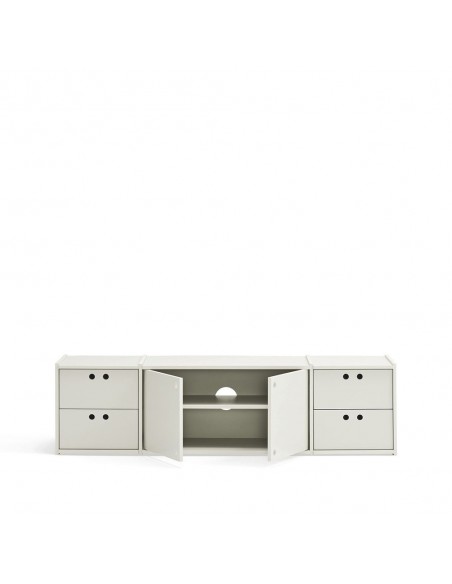 Teulat WALLY mueble de TV minimalista 157 X 42 MDF lacado crema
