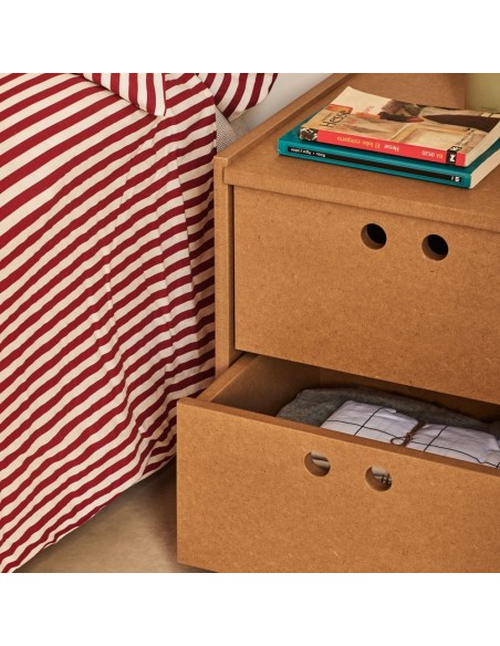 Teulat WALLY mesita de noche 40X42 MDF natural