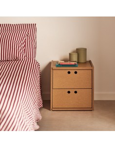 Teulat WALLY mesita de noche 40X42 MDF natural 2