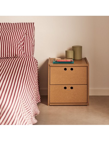 Teulat WALLY mesita de noche 40X42 MDF natural