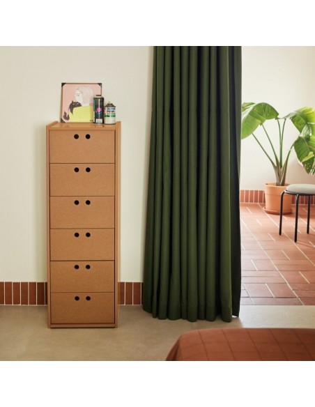 Teulat WALLY comoda alta minimalista 118 X 40 MDF natural