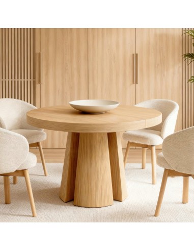 Mesa redonda extensible MARCELLA 120 (170) en...