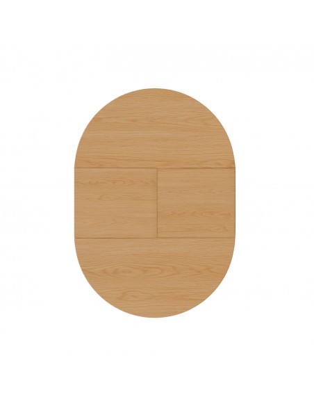 Mesa redonda extensível MARCELLA 120 (170), em carvalho.