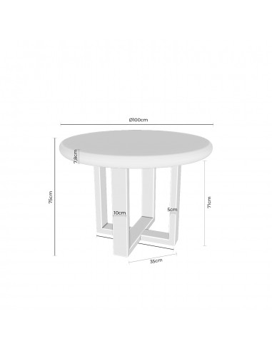 Mesa redonda VIOLETTE de 100 cm, em...