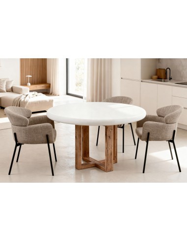 Mesa redonda VIOLETTE 120 cm, fibrocemento...