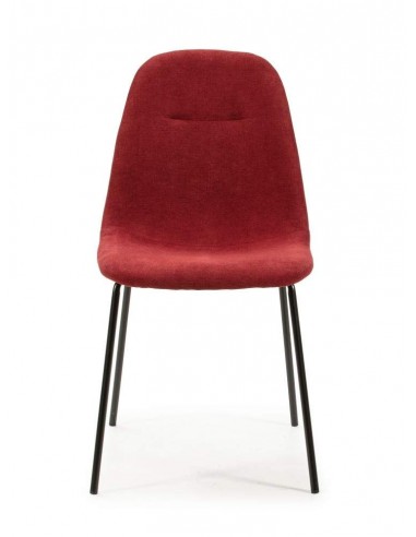 SILLA de diseño RENNE, tela, metal negro