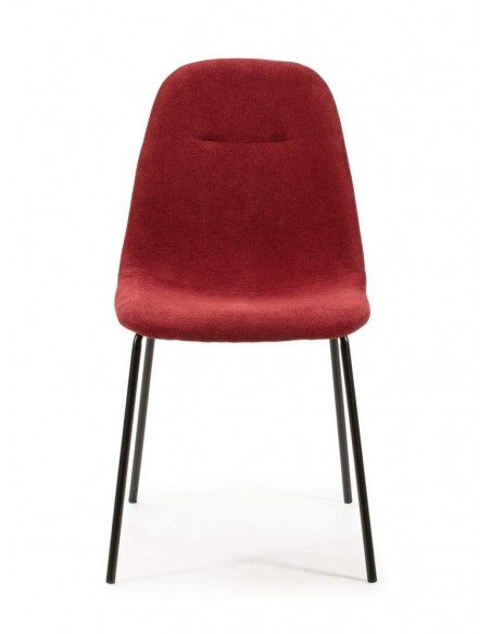 SILLA de diseño RENNE, tela, metal negro