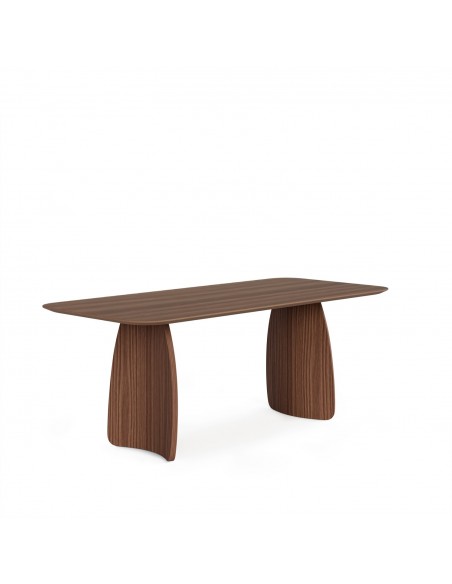 Mesa de diseño minimalista KIMBERLY 200 x 90 terminada en nogal