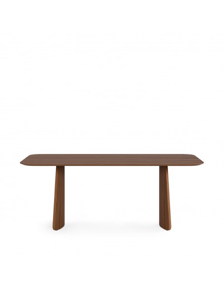 Mesa de madeira nogueira minimalista KIMBERLY 200 x 90