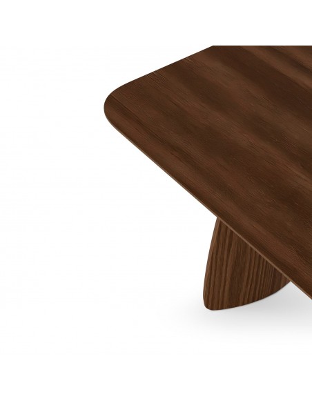 Mesa de diseño minimalista KIMBERLY 200 x 90 terminada en nogal