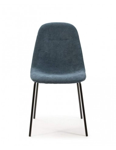 SILLA de diseño RENNE, tela, metal negro