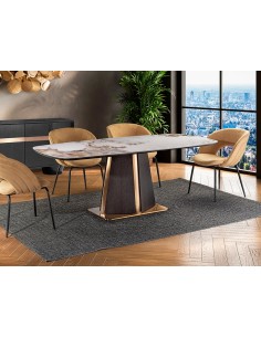 Mesa de diseño italiano LUCA 200x100, porcelánico, roble... 2