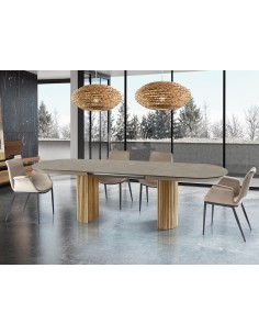 Mesa extensível grande IRATI 206 (283) x 103, madeira e... 2