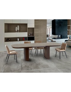 Mesa extensible grande IRATI 206 (283), marrón oxido y... 2