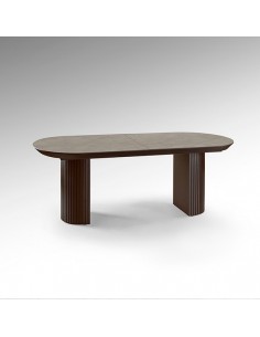 Mesa extensible grande IRATI 206 (283), marrón oxido y...