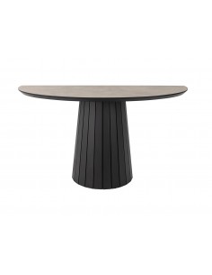 Consola de design KORIA 130 x 42, tampo efeito de pedra e...