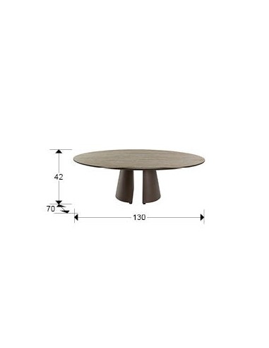 Mesa de centro de design SAMARA, 130 cm, simil...