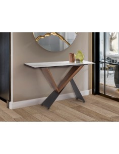 Consola de entrada de design NOA 130 em nogueira e... 2