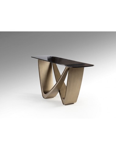 Consola de design GENESIS 150 em bronze e vidro...