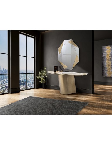 Consola de design NUMA 150 em latão escovado e...