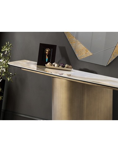 Consola de design NUMA 150 em latão escovado e...