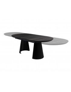 Mesa de design grande CAPRI de 206 a 406 cm. Melamina cor...
