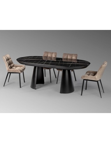 Mesa de design grande CAPRI de 206 a 406 cm....
