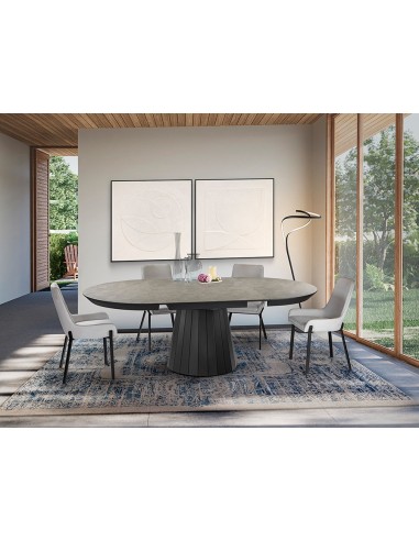 Mesa redonda extensible KORIA de 130 a 230 cm,...