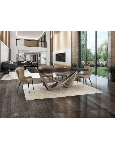 Mesa de diseño italiano GENESIS 240 cm, Cristal...