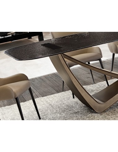 Mesa de diseño italiano GENESIS 240 cm, Cristal...